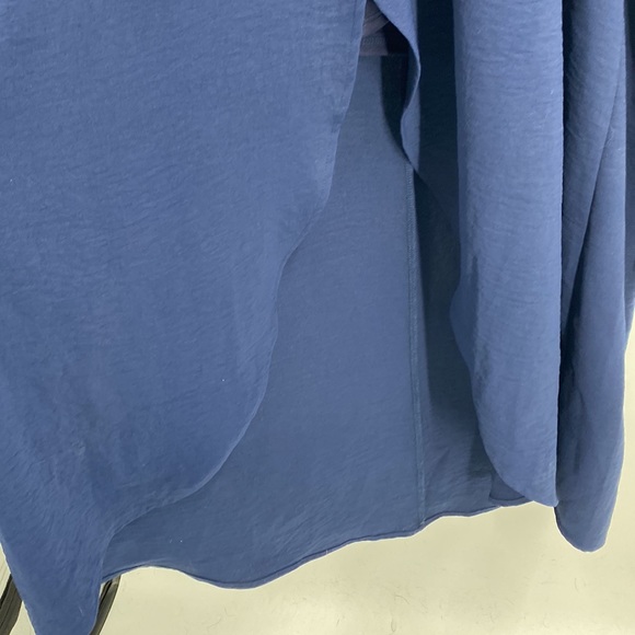 Fraiche By J Navy High Low Faux Wrap Midi Dress New With Tags Large - Picture 8 of 11